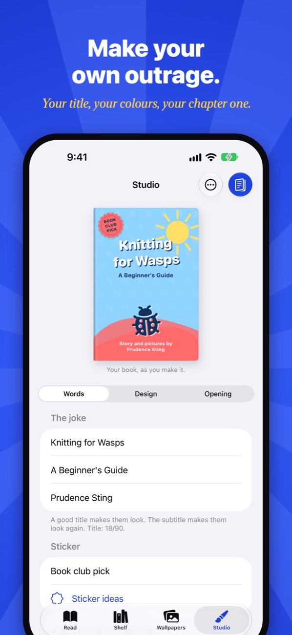 The Studio, making Knitting for Wasps